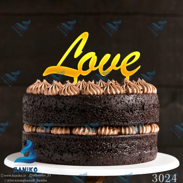 تاپر کیک عاشقانه LOVE زیبا