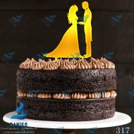 تاپر کیک عاشقانه عروس و داماد