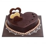 عکس کیک ولنتاین شکلاتی قلب