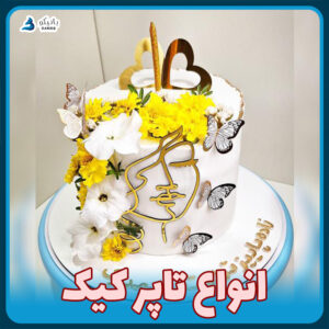 انواع تاپر کیک طلایی