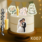 تاپر کیک رنگی عروس و داماد کیک عروسی