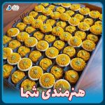 کپسول حلوا با فینگر فود چوبی بانیکو ۳ سینی فینگرفود ام دی اف ضدآب